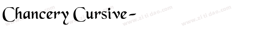 Chancery Cursive字体转换